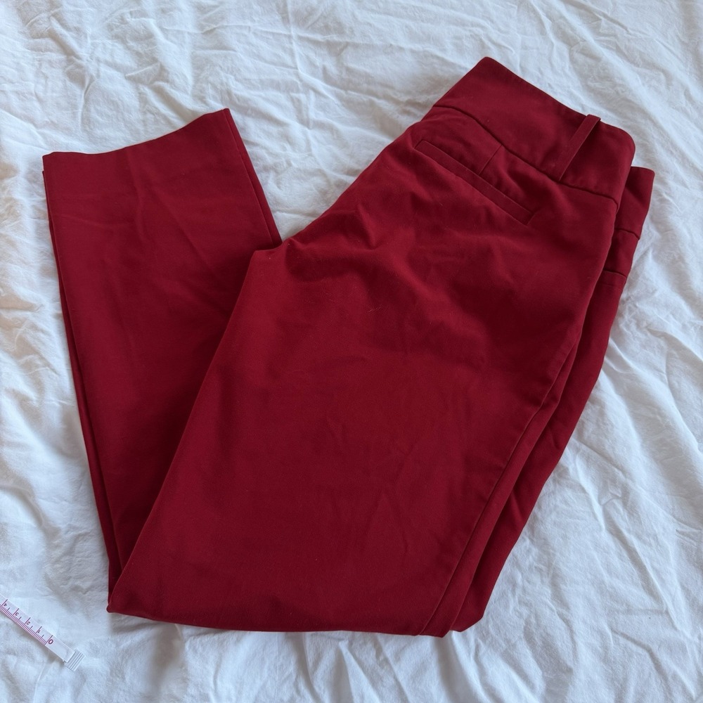 LOFT Drew Red Trouser Pants‎ Size 2 Bootcut Career Work Holiday